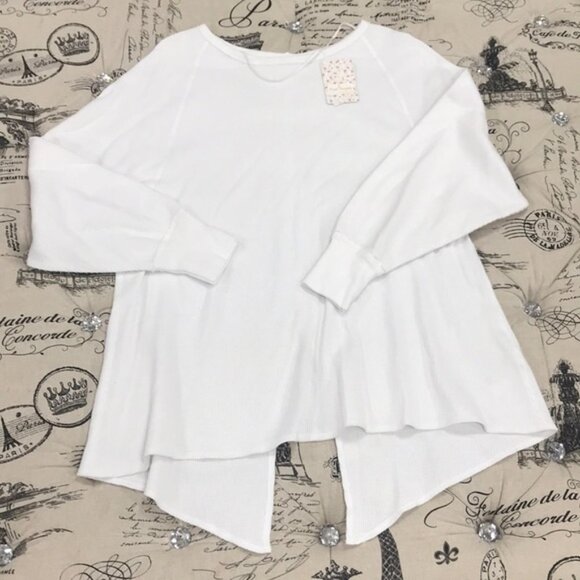 🎁 Free People Amelia Oversized Thermal Shirt - Picture 9 of 10